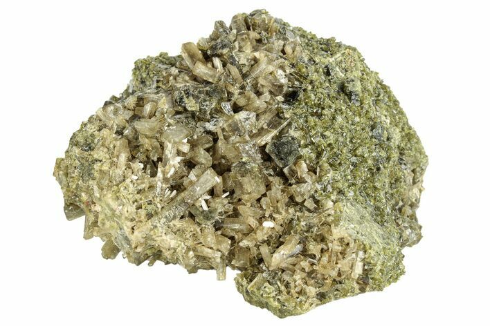 Clinozoisite and Epidote Crystal Cluster - Peru #256153